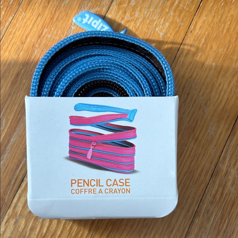 Zipt pencil case blue and brown